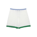 Purpdrank   Women's Hollow out Knitted Shorts Breathable Drawstring High Waist Slimming Loose Casual Hot Pants Summer Comfortable Shorts