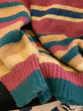 Purpdrank  Striped Pullovers Women Baggy Casual Soft Long Sleeve Vintage Sweaters Warm Streetwear Ulzzang Fashion All-match Sueter Mujer