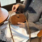 Purpdrank  Autumn Winter Women's Nubuck Leather Shoulder Bag Ladies  PU Leather Handbag Female Luxury Design suede commuting Crossbody Bag