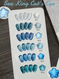 Purpdrank  6-Color 12ML Sea Blue Cat Eye Gel Nail Polish Adhesive Autumn Blue Glass Bead Cat Eye Nails Nail Art Nail Supplie