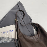 Purpdrank  Fashion Women Tote Bag Set 2-IN-1 Soft PU Leather Pure Color Large Capacity Shoulder Shopper Totes With Small Pockets 2025