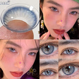 Purpdrank  Moli Colored Contact Lenses for Eyes 1pair Cosplay Prescription for myopia0-800degrees Contact Lenses Yearly Halloween Myopia