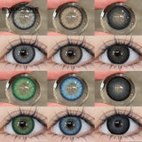 Purpdrank  Colored Contact Lenses for Eyes 2pcs Soft Black Lens Eye Fashion Blue Beauty Pupils Gray Contact Brown Eyes Makeup Lens