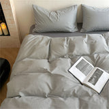 Purpdrank  Pure Cotton Comforter Cover Skin-friendly Duvet Cover Adults Kids Room Quilt Cover Soft Bedding 이불커버 (Pillowcase Need Order)