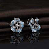 Women Trendy Creative Zircon Flower Earring Hot Selling Gutta Percha High Grade Temperament Ear Stud