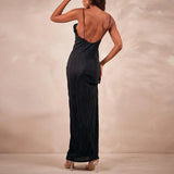 Purpdrank  Printed Sexy Backless Ruched Long Summer Dresses for Women 2025 New Fashion Strapless Party Prom Maxi Tube Dress Casual Vestidos