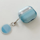 Purpdrank  Earphone Case for AirPods 4 Pro3 2025 Blue Gradient Color Sky Cover with Keyring for Apple AirPods 2 3 4 Pro 2nd 3rd Soft Cases