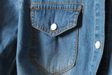 Purpdrank  Countryside Sleeve Denim Small Camisole Short Jacket for Women Plus Size Small Shawl Washed Shirt
