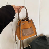 Purpdrank  Mini Drawstring Bucket Bags For Women 2025 Luxury Designer Purses And Handbags Casual Street Small Shoulder Cross Body Bag