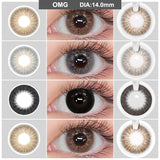 Purpdrank  Prescription Contact Lenses With Myopia  Color Contact Lenses Lenses Cosmetics Contact Lens Gray and Brown