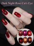 Purpdrank  10ML 1-16pcs New Style Loulan Ancient City Cat Eye Gel Nail Polish Black Chocolate Amber High-grade Glass Bead Nails