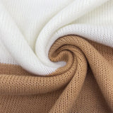 Purpdrank  Patchwork Long Sleeve Turtleneck Sweater Dress Women Warm Mini Bodycon Ladies Stripe Sexy Casual Knitted Dresses