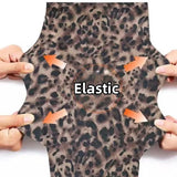 Purpdrank Plus Size Women's Clothing Basic Tight Leggings Retro Leopard Pencil Pants Casual New Outerwear Winter Warm Fleece Women's Pants