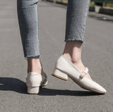 Purpdrank - Women's Summer Footwear Japanese Style Lolita Shoes for Woman 2023 Mary Jane Pearl Square Heels Toe Low Heel Elegant Gothic Chic