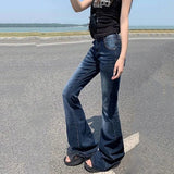 Purpdrank  Sexy Low Waist Women's Jeans Spring Summer Slim Fit Elasticity Denim Flared Trousers American Retro Streetwear Y2K Cowboy Pants