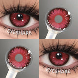 Purpdrank  2Pcs Color Contact Lenses for Eyes Anime Cosplay Colored Lenses Red Lens Blue Multicolored Lenses Cosmetic Beauty Lens