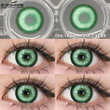 Purpdrank  1 Pair Halloween Contact Lenses Cosplay Color Contact Lenses for Eyes Anime Red Lenses Pink Lenses Gray Pupils Lens
