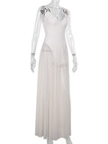 Purpdrank  Sexy see through mesh maxi summer dress women elegant birthday party long dresses woman backless prom evening dresses vestidos