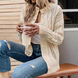 Purpdrank  Autumn and Winter 2025 New Fried Dough Twists Pattern Button Cardigan Sweater Coat Women