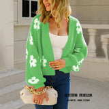 Purpdrank  Chic Knitted Cardigan Autumn Winter Women Coat Trend Stripes Fluffy Sweater Designs Long Sleeve Tops Casual Loose Jumpers New