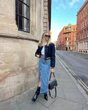 Purpdrank  Jacket Women Pockets Cropped Bomber Jackets Cardigan Long Sleeve Coats Autumn Office Lady Outerwear Trends Short Tops