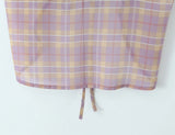 Purpdrank  Sexy Plaid Print Chiffon Lacing up Backless Camisole Tank Top + Zipper Low Waist Knee Length Mermaid Skirt 2 Pieces 1 Set