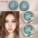 Purpdrank  2Pcs Fashion Color Contact Lenses for Eyes Green Lenses Cosmetics Blue Colored Lenses Yearly Cosmetic Eye Health