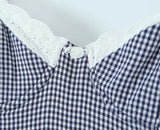 Purpdrank  Sexy Plaid Spliced Embroidery Lace Bra Corset style Mini Dress Women Bow Lacing up Backless Party Skater Sling Robe Holiday