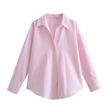Purpdrank  autumn new women's clothing fashionable temperament commuting casual versatile lapel long sleeved shirt