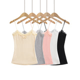 Purpdrank  5 Colors 2025 Sexy Spliced Lace V neck Slim fit Rib Knitting Camis Crop Top Comfortable Camisetas Tank Vest Skinny Short Tee