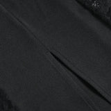 Purpdrank  Sexy Black Sheer Lace Panel Sling Maxi Dress Women's Sleeveless Hollow Out Slim Bodycon Party Gown Formal Prom Night Dress