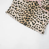 Purpdrank  Sexy Leopard Two Piece Women Sweet Lace Short Sets Summer Fashion Spaghetti Straps Cropped Top and Micro Shorts Outfits Y2K