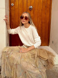 Purpdrank   Boho Beach Irregular Long Skirts for Women Chiffon Printed Summr Skirt Gypsy Retro Elastic Waist A-line Loose Falda Mujer