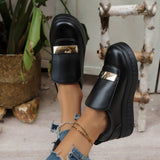 Purpdrank  Spring and Autumn New Thick soled One foot Stepping Women's Trendy Fashion Versatile Commuter Simple Single Shoes