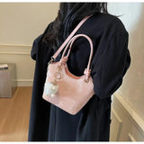  Purpdrank   New Sweet Style Zipper PU Square Women's Shoulder Crossbody Bag Solid Color Popular Commuting Fashion Small Square Bag