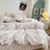 Purpdrank  Fresh Style Bedding Set 100% Cotton Bed Linen Set for Home постельное бельё набор Soft Duvet Cover Pillowcase with Bedsheets