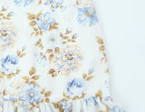 Purpdrank  Summer Holiday White Floral Print Bow Lacing Up Strap Sling Dress Women Elastic Back Ruffles Hem Short Dresses Vestidos Robe