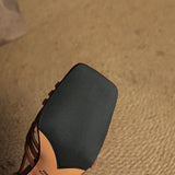 Purpdrank  new Summer Women Sandals Sheep Suede Leather Women Shoes Open Toe Ankle Strap Shoes Square Toe Thin Heel Sandals