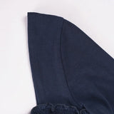 Purpdrank  French ins sweet Square Collar long sleeve lace up solid all match patchwork T-Shirts