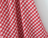 Purpdrank  Romantic Red Plaid Wood ears Ruffles Spliced Slash Shoulder Short Sleeve Dress Women Ruffles Hem Loose Mini Dresses Vestidos