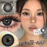 Purpdrank  1 Pair Yearly New Korean Natural Lenses Color Contact Lenses Eyes Black Beautiful Pupil Brown Eye Contacts Cosmetic Len