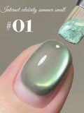 Purpdrank  12ML 12-Color Pink Water Gold Cat Eye Ocean Bubble Glass Beads Gel Nail Polish New Style Spring Nails Summer Nail Pink Nails