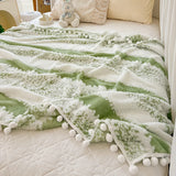 Purpdrank  1pc two-color jacquard star velvet Dream Talk ball blanket,  comfortable and breathable, dopamine color series, festival gift