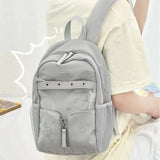 Purpdrank  Star Polka Dots Backpack Y2k Versatile Girl High Capacity Multi Size Commuting Student Lightweight Double Shoulder Canvas Bag