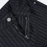 Purpdrank  Y2K Striped Skinny Flare Jeans for Women Autumn Winter Fashion Streetwear Casual Female Daily Work Wear Long Pants