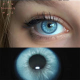 Purpdrank  Elsa Green Contact Lenses for Eyes Natural Yearly Contact Lens Big Beauty Pupil Degrees Prescription Myopia