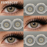 Purpdrank  1 Pair Contact Lenses Big Brown Lenses for Eyes Beauty Pupils Comestic Eye Color Len Korean Pupils Makeup Accessoriess