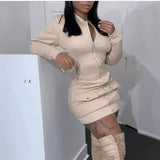 Purpdrank  Summer Trend Nightclub Style One-piece Pure Desire Idea New Hip Long Sleeve Fashion Dress Women