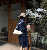 Purpdrank  New Double Zipper Pillow Bags Commuter Versatile Crossbody Niche Design Single Shoulder Underarm Bag for Women