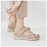Purpdrank  European And American Sports Casual Sandals New Velcro Hollow Thick-Soled Women's Sandals Lightweight Comfortable And Simple